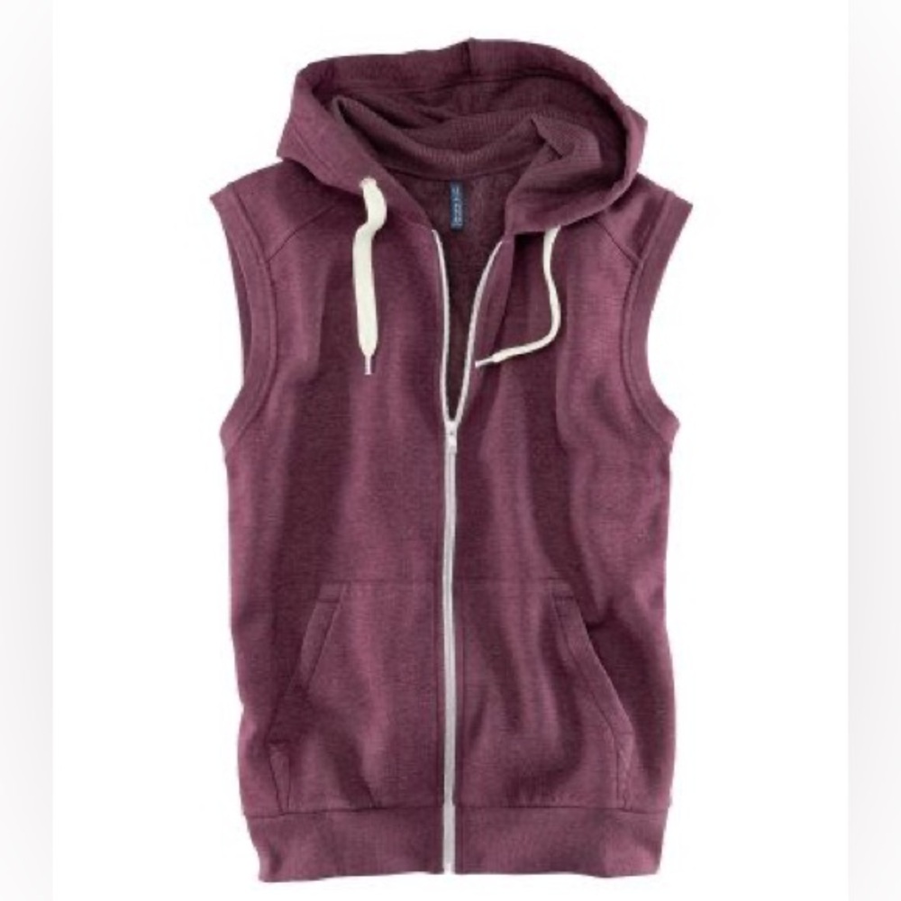 H&M Divided sleeveless hoodie heathered burgundy